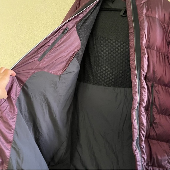 Cloudscape Long Puffer Goose Down Jacket Purple Dark Adobe Sz 12 B9 READ - Picture 9 of 15